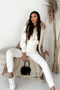 Bluza damska EMMA z kieszenią biała  