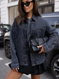 Cocomore kurtko-koszula damska  jeans  czarna 