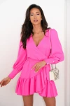 LaBalancia Sukienka ANNA kopertowa na wiązanie-jasna fuksja