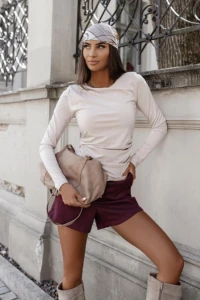 LaBalancia Bluzka damska j. beżowa długi rękawa 