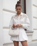 Cocomore koszula damska biała ażurowa koronka 
