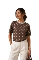 t-shirt brązowy w grochy.png