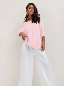 Cocomore sweter damski oversize różowy