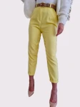 By Me damskie spodnie żółte