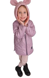 Little star kurtka dziecięca pikowana różowa