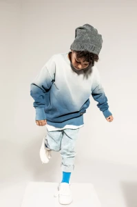 Nunu bluza dziecięca Over Tie Dye  NIEBIESKA