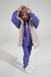 Nunu kamizelka dziecięca pikowana powder pink.